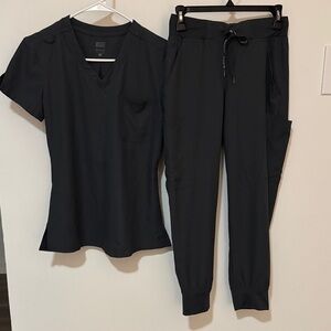 Med Couture Pewter Grey Scrub Set